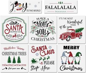 ลายฉลุพลาสติกสำหรับวาดภาพศิลปะแบบกำหนดเองลายฉลุสำหรับนักเรียนรูปคริสต์มาส - Product Image 6