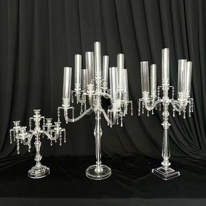 Wedding restaurant <b>table</b> decorations 9-arm acrylic candelabra multi-head candelabra wedding <b>table</b> centerpiece <b>party</b> and home dec - Product Image 6