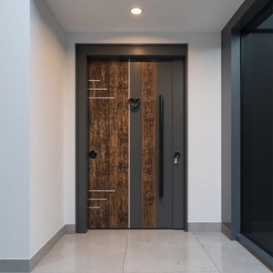 Puerta de Seguridad con Acabado en Madera y Metal SFA 017, Antirrobo, Exterior, Apertura Manual Plana, Puerta Completa - Product Image 1