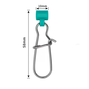 Émerillons de pêche à tête roulante avec mousqueton à hameçon, connecteur d'hameçon, mousqueton de qualité avec tête en plastique, en acier inoxydable - Product Image 4