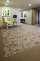 Alfombra de lujo para vestíbulo de hotel 5 estrellas, tejida a medida, jacquard de lana, patrón dorado, de pelo alto, tapizado de pared a pared para hostelería en EAU y Arabia Saudita