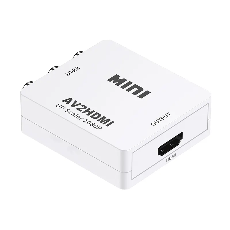 Bộ Chuyển Đổi Di Động 1080P MINI AV Sang HD-MI HD-MI Bộ Chuyển Đổi Trung Tâm Video 2AV Một Hộp Set Top Hoặc Thiết Bị Phương Tiện Cho TV HD