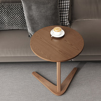 Petite table d'appoint en bois pour canapé, table basse d'appartement, table de balcon, petite table ronde, table de chevet, meuble de rangement