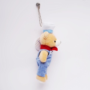 Les porte-clés mignons en peluche ours <span class=keywords><strong>chef</strong></span> de la marine peuvent être personnalisés taille du logo, couleur, jouets pendentifs en peluche marin certifié BSCI - Product Image 4
