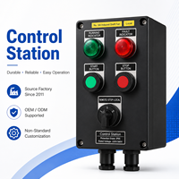 Estación de Control Local OEM IP65 para Motores con Botones de Arranque/Parada y Selector Remoto/Local para Bombas, Ventiladores y Líneas de Producción