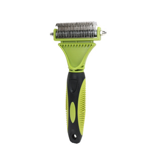 Manufacturer Wholesale <b>Pet</b> Deshedding <b>Brush</b> Custom Logo Hair Cutting Double Sided Dogs Grooming Tool Comb - Product Image 5