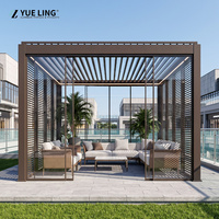 Pergola motorisée à toit à lames orientables en aluminium, sur mesure pour les constructeurs et les entrepreneurs, pergola de jardin imperméable et ombrante