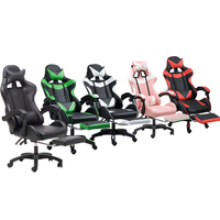 Chaise de jeu ergonomique en cuir noir de luxe de tailles multiples de vente directe d'usine bon marché
