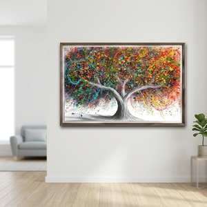 Peinture de paysage <span class=keywords><strong>moderne</strong></span> colorée, art mural abstrait d'<span class=keywords><strong>arbre</strong></span> pour la décoration de la maison, salon, aquarelle sur papier, œuvre étonnante - Product Image 5