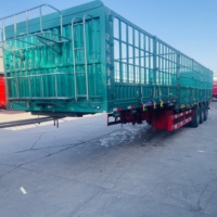 Semi-remorque utilitaire à ridelles ouvertes en acier, 2 ou 3 essieux, 40 tonnes, avec timon de tirage et train de roulement robuste