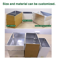 Boîtes d'expédition isothermes écologiques en composite d'aluminium imperméables imprimées sur mesure pour les aliments congelés, les sushis et les aliments pour bébés