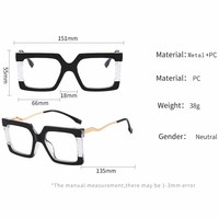 2023 Carré Grand Cadre Haute Qualité Gelée Couleur Lunettes De Sécurité Cadre Prescription Lunettes Anti Lumière Bleue Lunettes