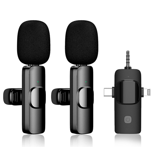 High Quality K15 Wireless Lapel Microphone Mini Lavalier Speaker & Camera for Smartphones