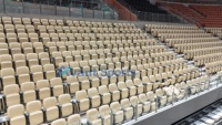 Systèmes d'assise en gradins Avant Sports, sièges VIP pour spectateurs, sièges inclinables rembourrés, accoudoirs personnalisables, porte-gobelets