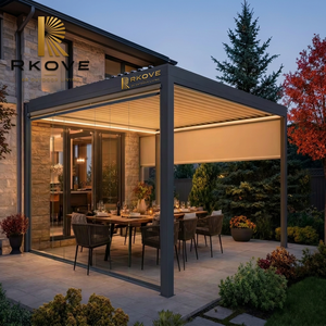 Pérgola de Aluminio RKOVE RK-C2, Cubierta Moderna Rectangular para Patio Exterior con Techo Retráctil para el Patio Trasero - Product Image 1