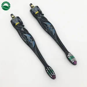 Fancy cartoon toothbrush 3D bat super man shape kids toothbrush