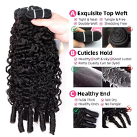 Vente en gros usine de mèches bouclées brutes birmanes en cheveux humains, couleur naturelle, cuticules alignées, extensions de cheveux vierges ondulés et mouillés, fournisseur