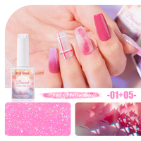 RS Nail 2026 Sampel Gratis Rubber Base Private Label 2 in 1 Hema Free Rubber Base Coat Gel Polish untuk Kuku Base Gel Coat