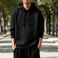 Hoodie Katun Buatan Produsen, Hoodie Fleece Custom, Cetak Embos