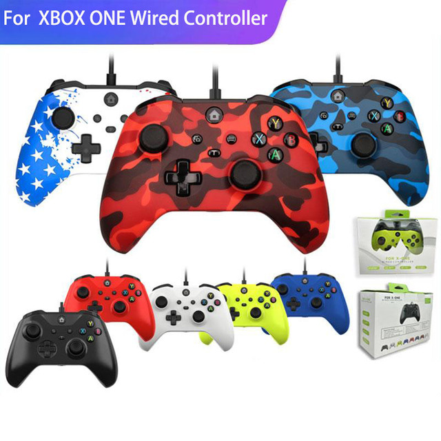 Dual Vibration 3.5mm Earphone Jack 1.8m USB Wired Game Controller for XBOX ONE PC Steam Game Controller Joystick