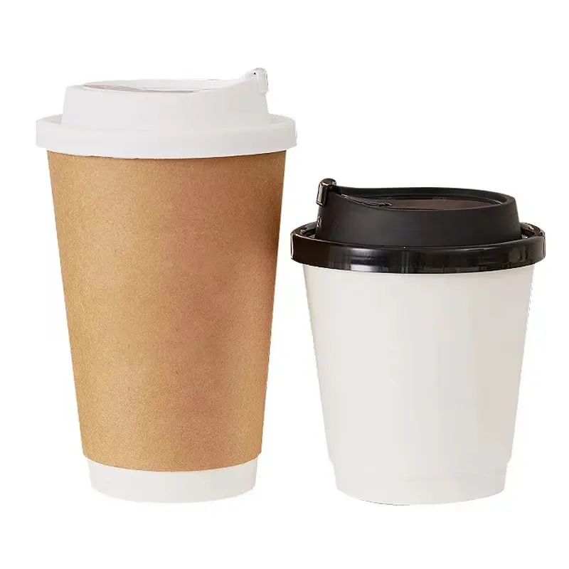 Caldo singolo doppia parete di carta tazze di caffè con coperchi 8oz usa e getta tazze di carta con Logo per Pla caffè