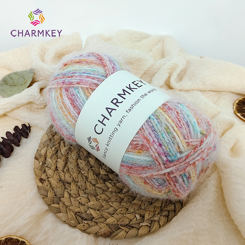 Hand-Knitted Colorful Women's Scarf Yarn Ball 50g DIY Knitting Doll Knitting Acrylic Nylon Wool Yarn For HandCraft
