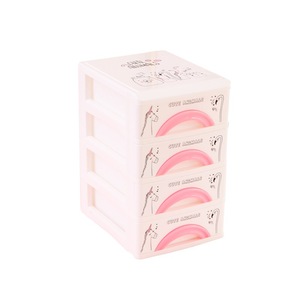 4 strati 22.6cm di alto Desktop simpatico animale Mini di plastica piccoli strumenti scatola del cassetto di stoccaggio in camera da letto dell'ufficio - Product Image 6