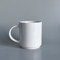 Ensemble de tasses à thé empilables modernes de marque Rich, en céramique et porcelaine fine, compatibles lave-vaisselle et micro-ondes, imprimées sur mesure pour les cafés, idéales pour la rentrée scolaire
