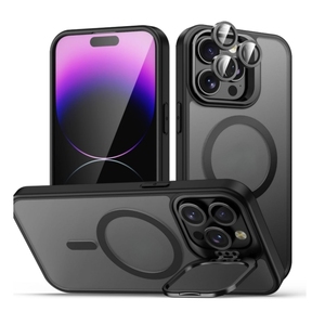 Ốp lưng chống rơi từ tính có nắp che camera và giá đỡ vòng tròn camera dành cho <span class=keywords><strong>iPhone</strong></span> 17 Pro Max 16 15 14 13 12 11 hỗ trợ sạc không dây - Product Image 1