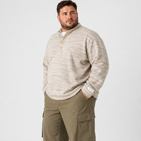 Kaos Henley Lengan Panjang Pria, Bernapas, Kancing Depan, Rajutan, Polos, Kasual, Ukuran Besar, Plus Size, Oversize, Fit Longgar, 6XL 7XL