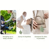 Étui pour sucette en silicone, étui de rangement pour sucette en silicone pour sac à couches, étui pour sucette souple sans BPA