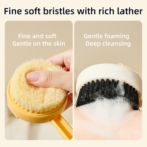 Detachable Scrub Brush Handle Plastic Round <b>Bath</b> Cleaning Brush <b>Set</b> Fashion <b>Shower</b> <b>Bath</b> Brush for Bathroom - Product Image 2