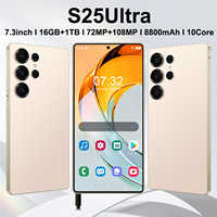 Teléfono Android S25 Ultra Multi-idioma con Stylus, Doble SIM, Pantalla Grande de 7.3 ", Deca Core, 16GB RAM, Smartphone 5G, ¡Gran Venta!
