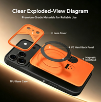 Coque de téléphone magnétique antichoc en gros pour iPhone 18 Pro Max, protection double couche avec béquille rotative