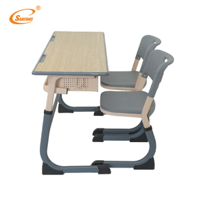 Bureaux et chaises doubles modernes et réglables faciles à nettoyer avec tiroir pour la salle de classe et le <span class=keywords><strong>bureau</strong></span> à domicile - Product Image 2