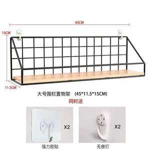 <b>Wall</b> <b>Mounted</b> Drilling Wood Hanging <b>Shelf</b> Kitchen Organizer with Spice Jar Storage Seasoning Holder Without Drilling <b>Shelves</b> - Product Image 3