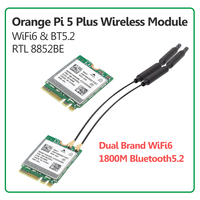 Boîtier métallique en aluminium Orange Pi 5 Plus Câble compatible 4K HD Adaptateur secteur Carte SD Module sans fil Kits de modules électroniques