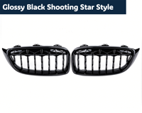 Para BMW Serie 4 F32 13-18 F36 F80 F82, Rejilla Delantera Cromada con Aspecto de Fibra de Carbono, Reemplazo de Rejilla Delantera, Accesorio Decorativo