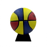 Ballon de basketball en caoutchouc taille 7 avec logo – Ballon d'entraînement intérieur écologique et durable, design léger