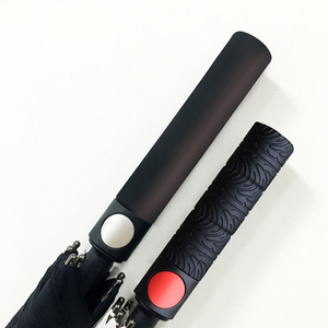 Parapluie de golf noir de haute qualité imprimé de logo personnalisé coupe-vent fort ouverture automatique grande taille design classique pour pongé adulte - Product Image 5