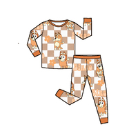 Bamboevezel Nieuw Ontwerp Op Maat Geprint Ademend Casual Stijl Lange Mouwen 2-delig Pyjama Set voor Baby Kleding
