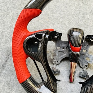 Vente chaude personnalisé de haute qualité <span class=keywords><strong>Noir</strong></span> en fibre de carbone <span class=keywords><strong>volant</strong></span> round top et à fond rond forme pour Honda 9th Accord 13-17 - Product Image 4