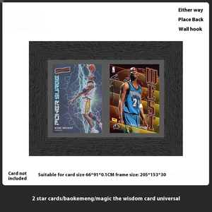 野球カード収納ボックススポーツアクリルカードディスプレイフレームUV保護付きロック可能ウォールキャビネットトレーディングディスプレイケース - Product Image 5