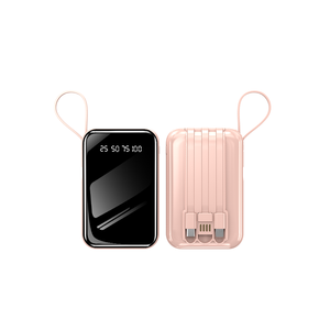 Batería Externa Ultradelgada <span class=keywords><strong>con</strong></span> Logotipo Personalizado, 10000 mAh, 4 Cables Integrados, Mini Espejo Portátil - Product Image 6