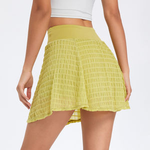 Rok pendek olahraga musim panas rok tenis Golf kolor wanita <span class=keywords><strong>2</strong></span> dalam 1 rok lipit Mini kustom pakaian olahraga Gym kebugaran cepat kering - Product Image 3