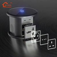 KLASS Nouvelle conception de prise de courant escamotable personnalisée pour cuisine, tour de levage de prise de courant encastrée avec chargeur sans fil 15W