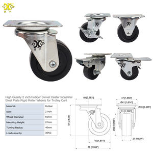 Hot Sale Custom ized 2/<span class=keywords><strong>5</strong></span>/6/8 Zoll aufblasbare Gummi Hochleistungs-Lenkräder für Hotel gepäckwagen OEM - Product Image 4