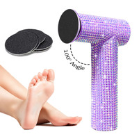 Appareil électrique pour éliminer les callosités des pieds Purple Diamond, 60 W, rechargeable, lime à pieds pour pédicure, pour salon et domicile