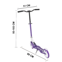 Trottinette pliable portable, réglable en hauteur, trottinette de ville équipée de roues en PU de 200 mm, frein à pied sécurisé