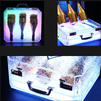 Support de Bouteille de Vin LED en Acrylique Réutilisable avec Logo Personnalisé pour Boîte de Nuit VIP – Présentoir Portable et Durable pour Bar